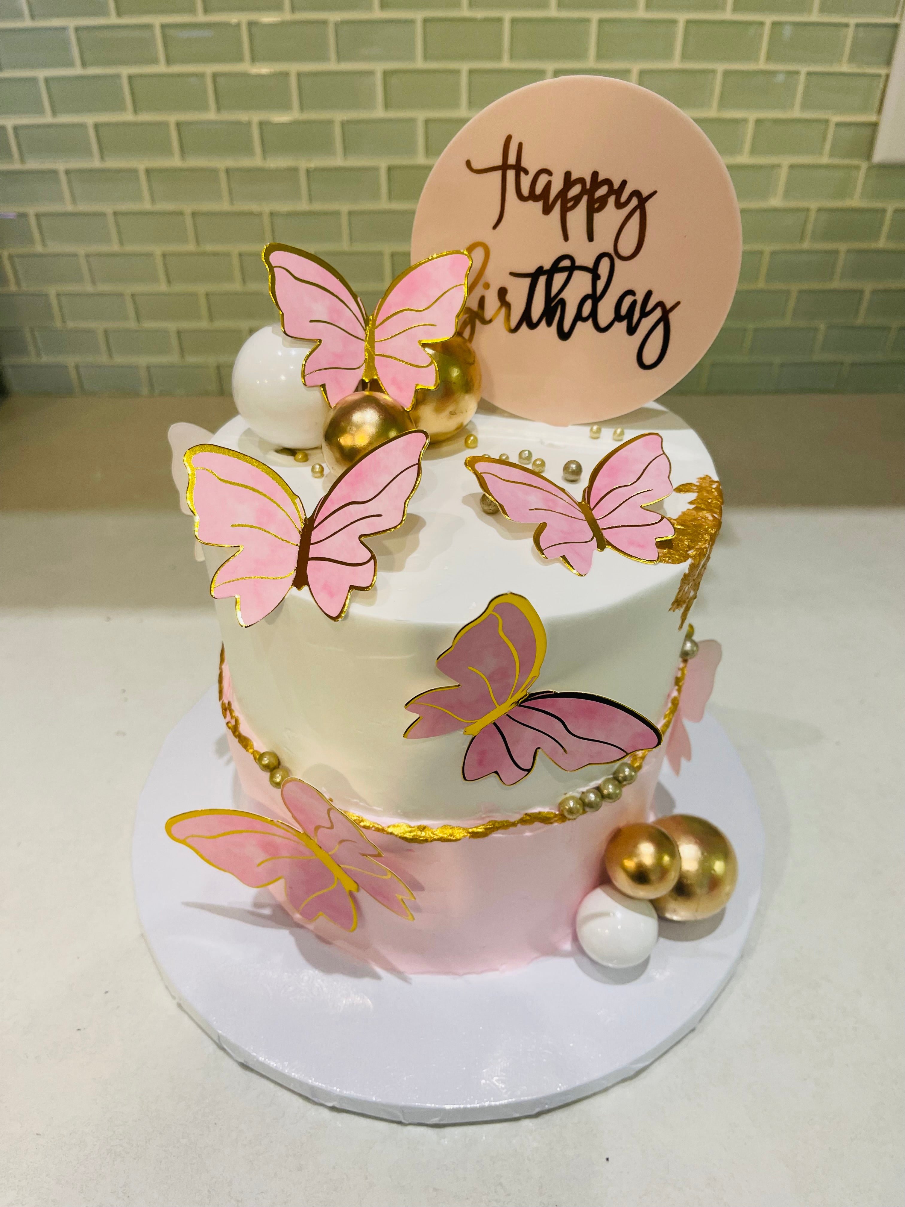Butterfly Birthday Cake  Butterfly birthday cakes, Butterfly theme cake,  Beautiful birthday cakes