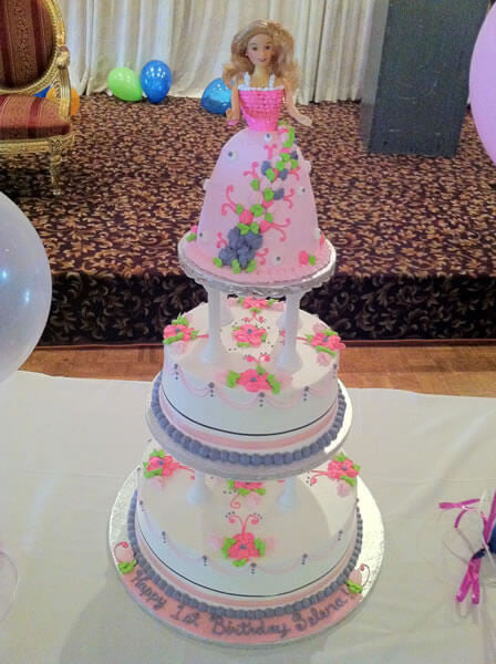 My 2-tier Barbie cake 😍 : r/cakedecorating