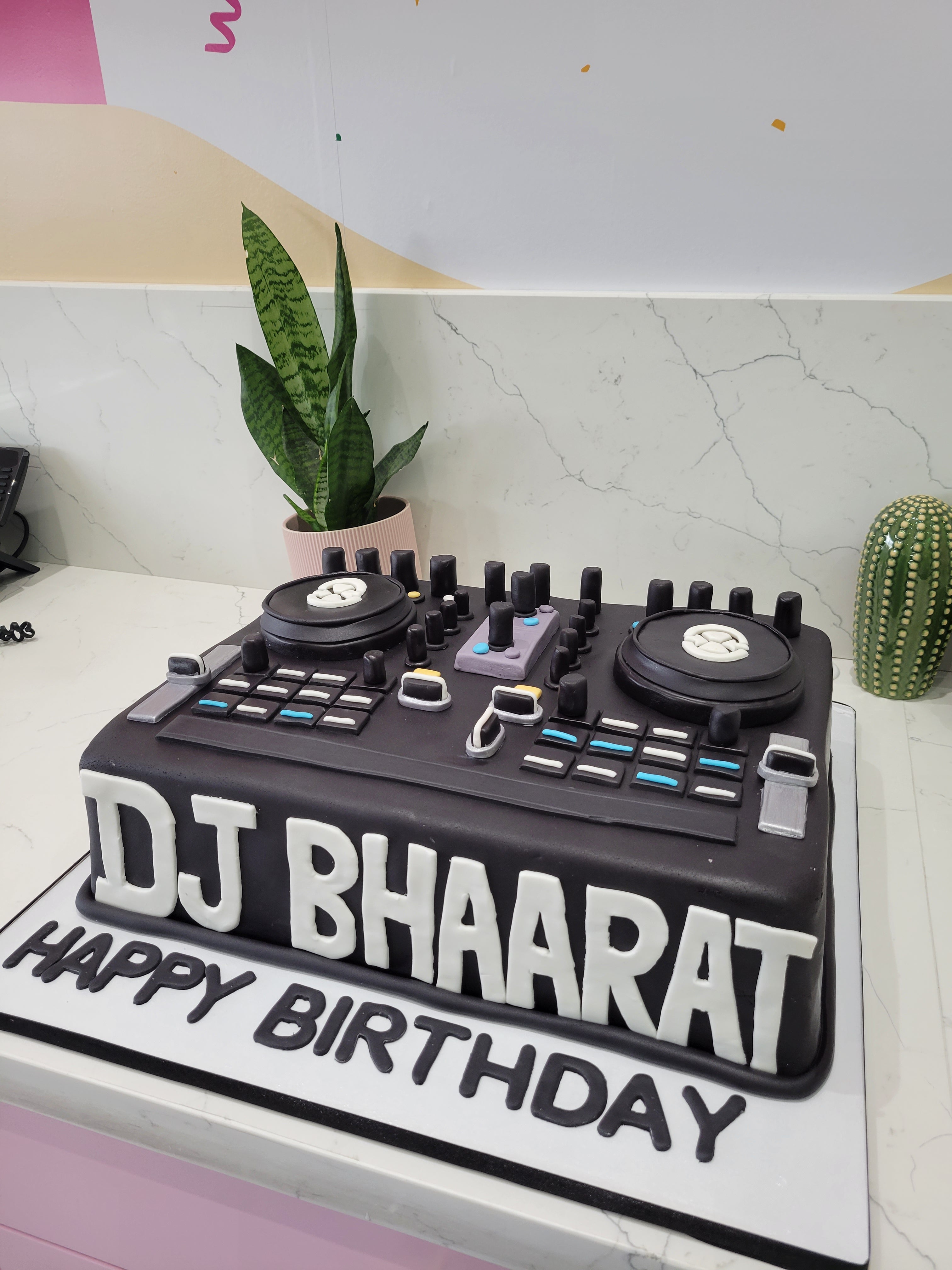 Custom DJ Happy Birthday 225-052 Cake Topper | JB Cookie Cutters