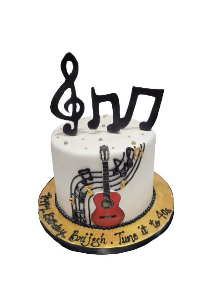 Music theme birthday cake decoration music notes guitar card insert  children's cake decoration party supplies - AliExpress
