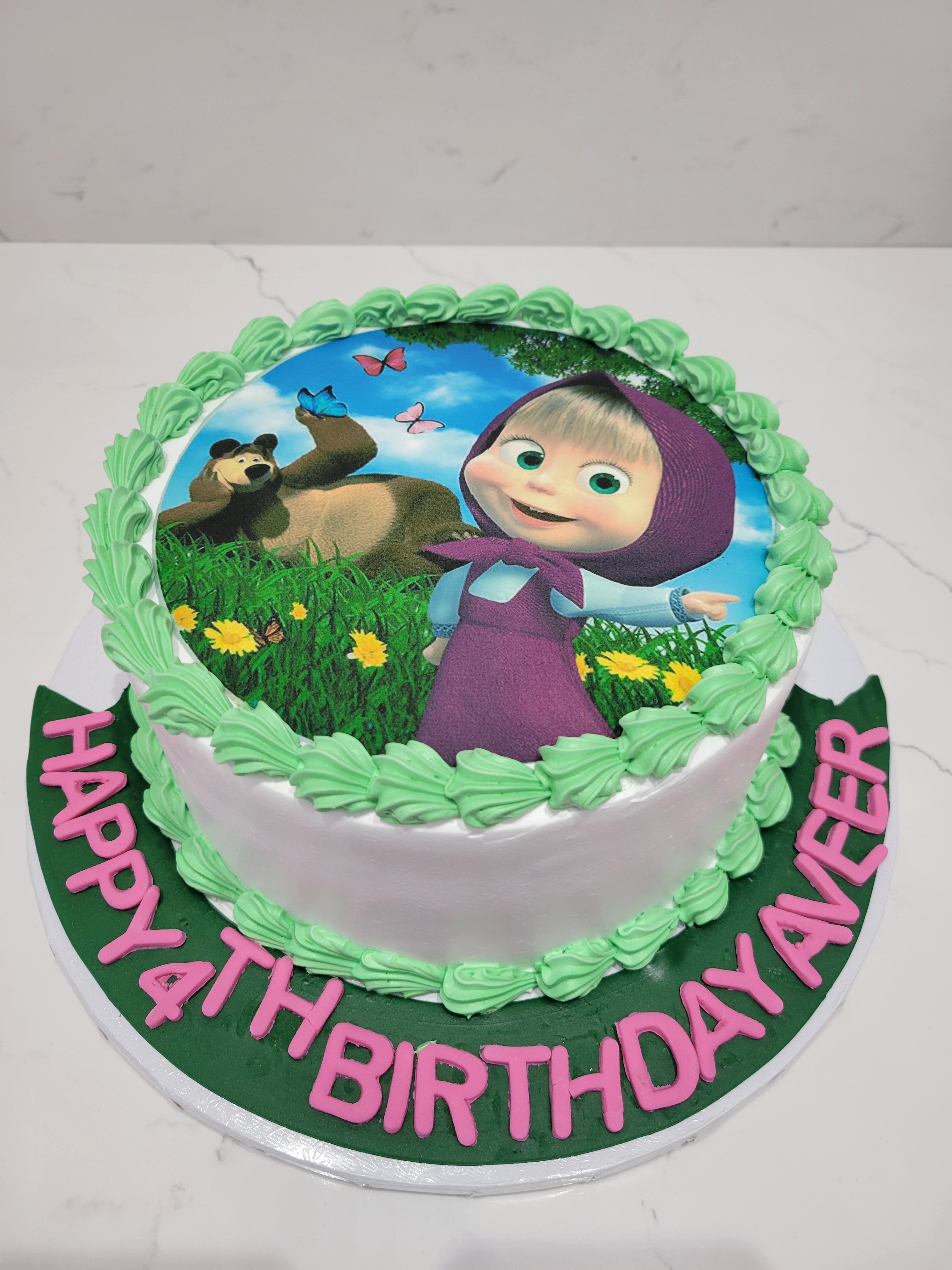 Masha and the Bear 008 Cake - Enchanting Delight for Kids