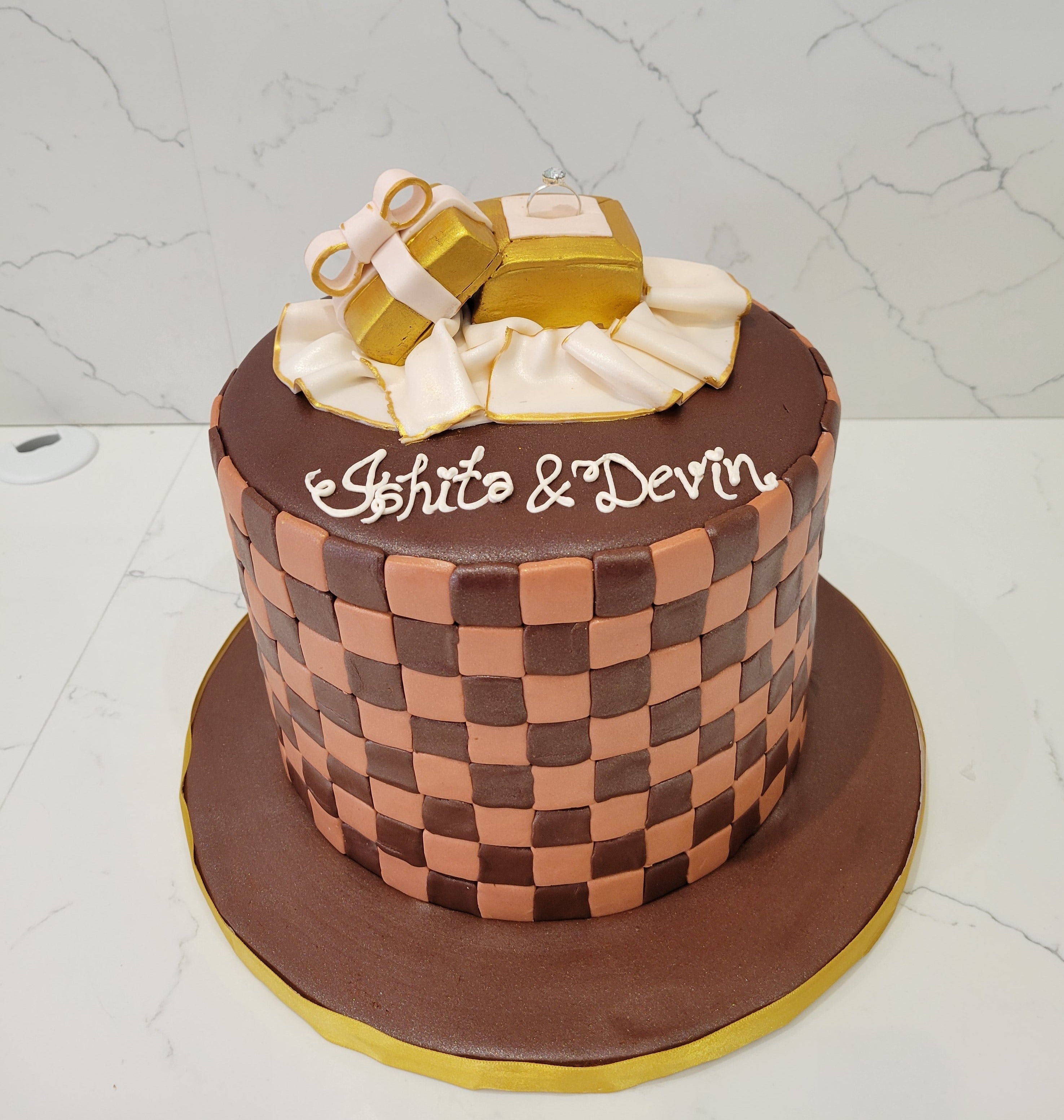 Louis Vuitton Themed Cake For A Girl - Chocolate Frills