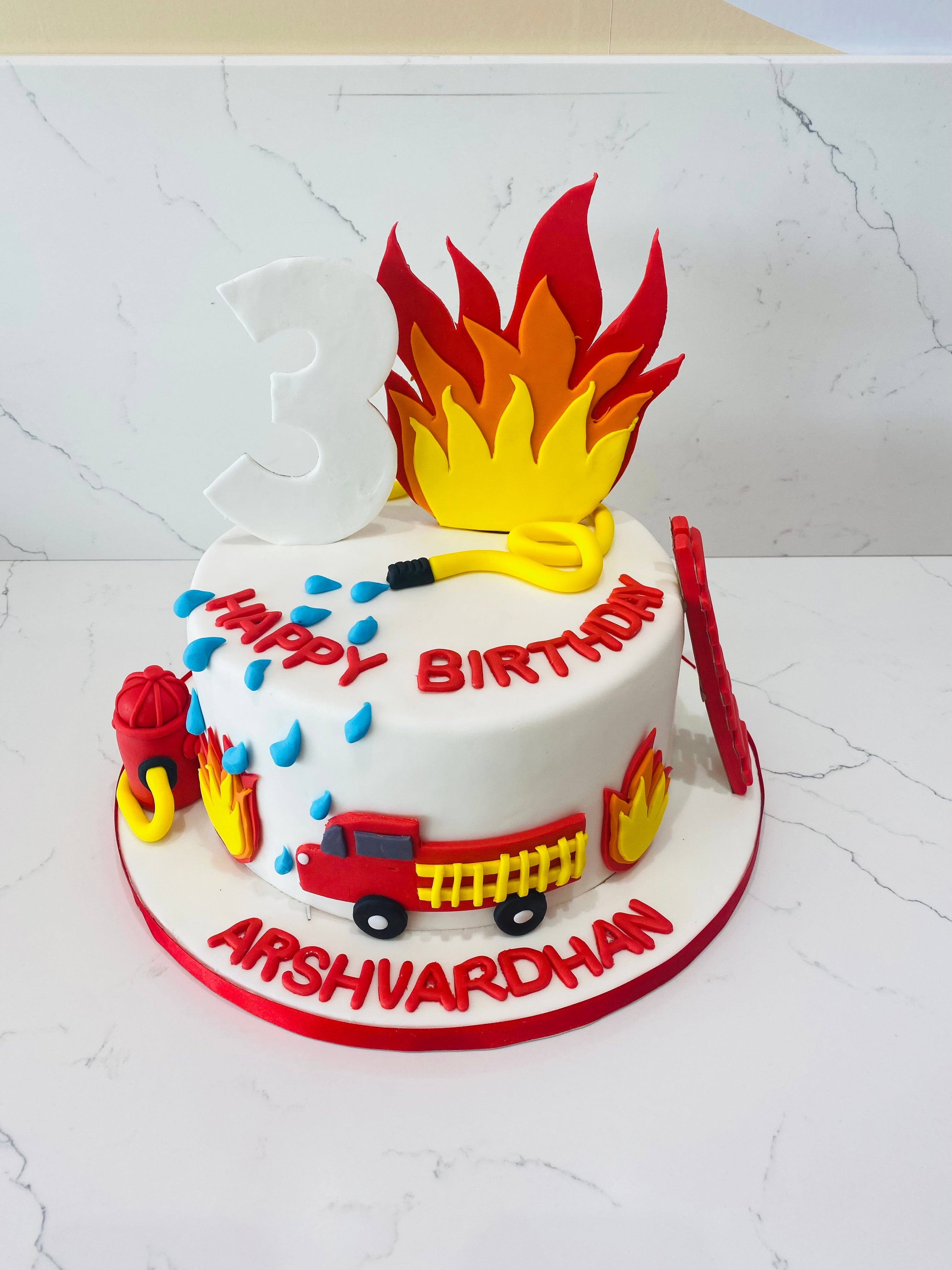 Dumpster Fire Layer Cake - Classy Girl Cupcakes