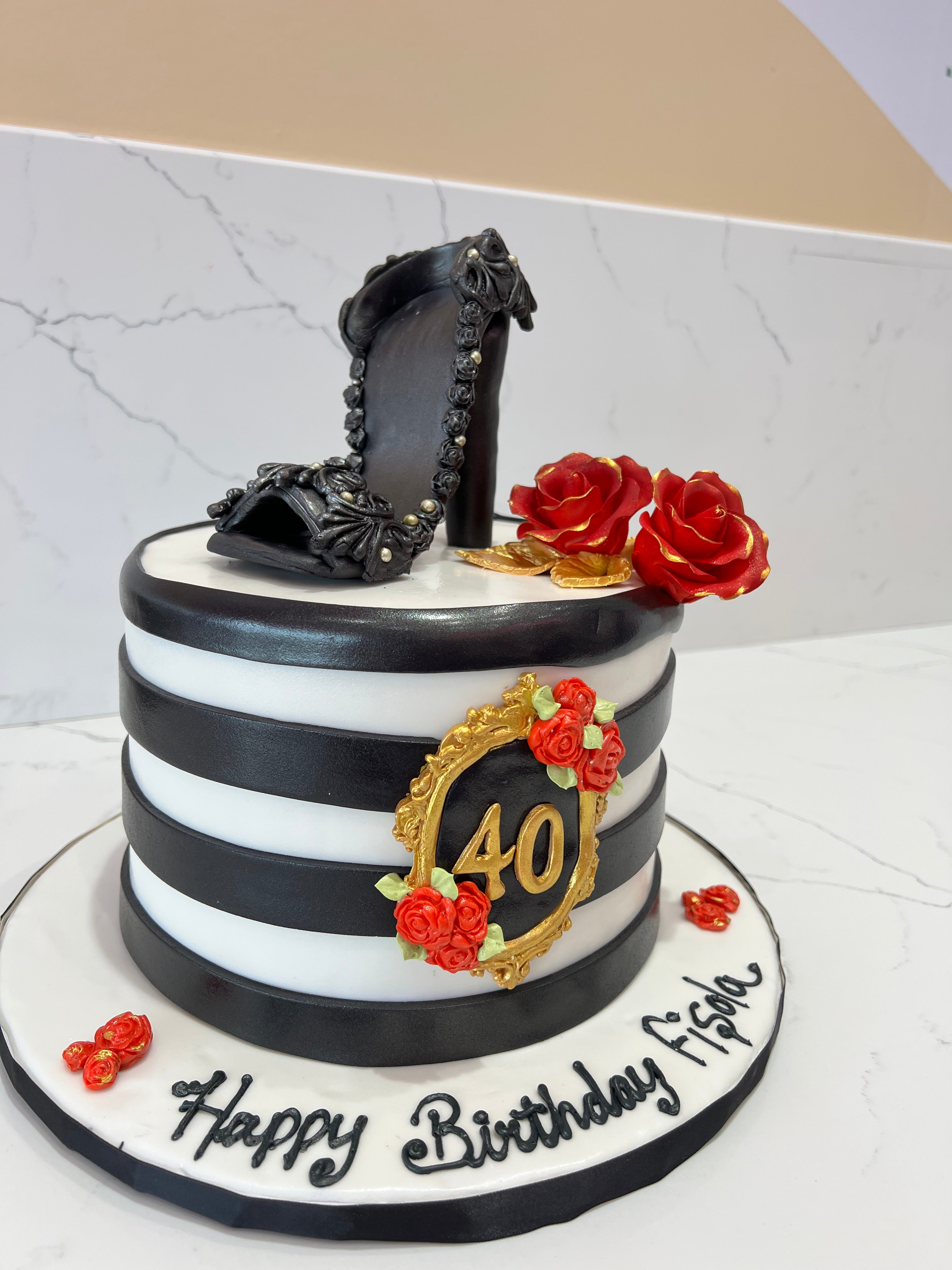 Natties Bakes&Bites on X: A Louis Vuitton inspired birthday cake for Jodie  who turned 40 this weekend. #louisvuitton #lvcake #birthdaycake # happybirthday #renshawfondant #renshaw #bakewithstork #homemade #aga  #agabaking  / X