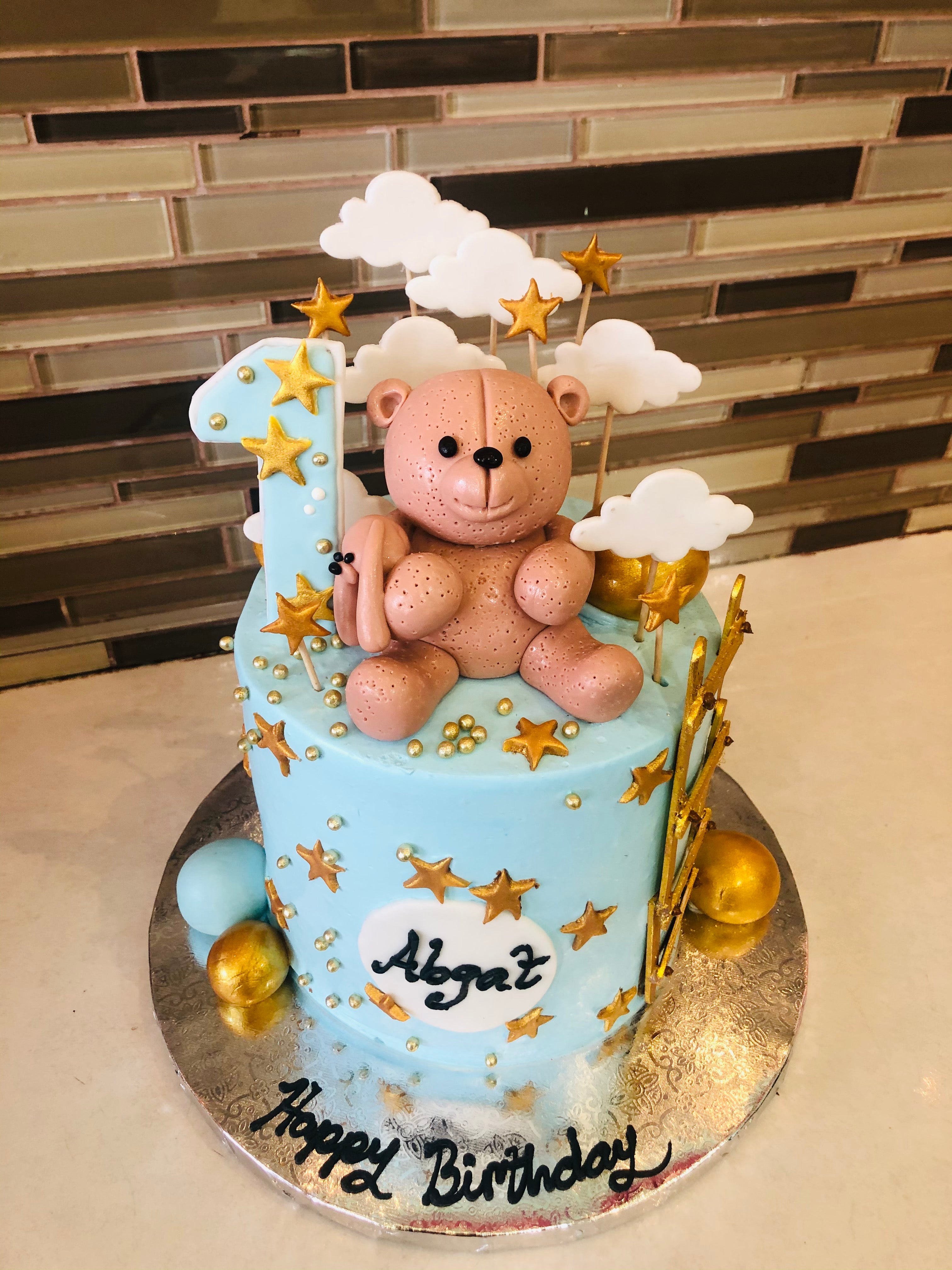 Teddy Bear Birthday Cake for First Birthday | FaridabadCake