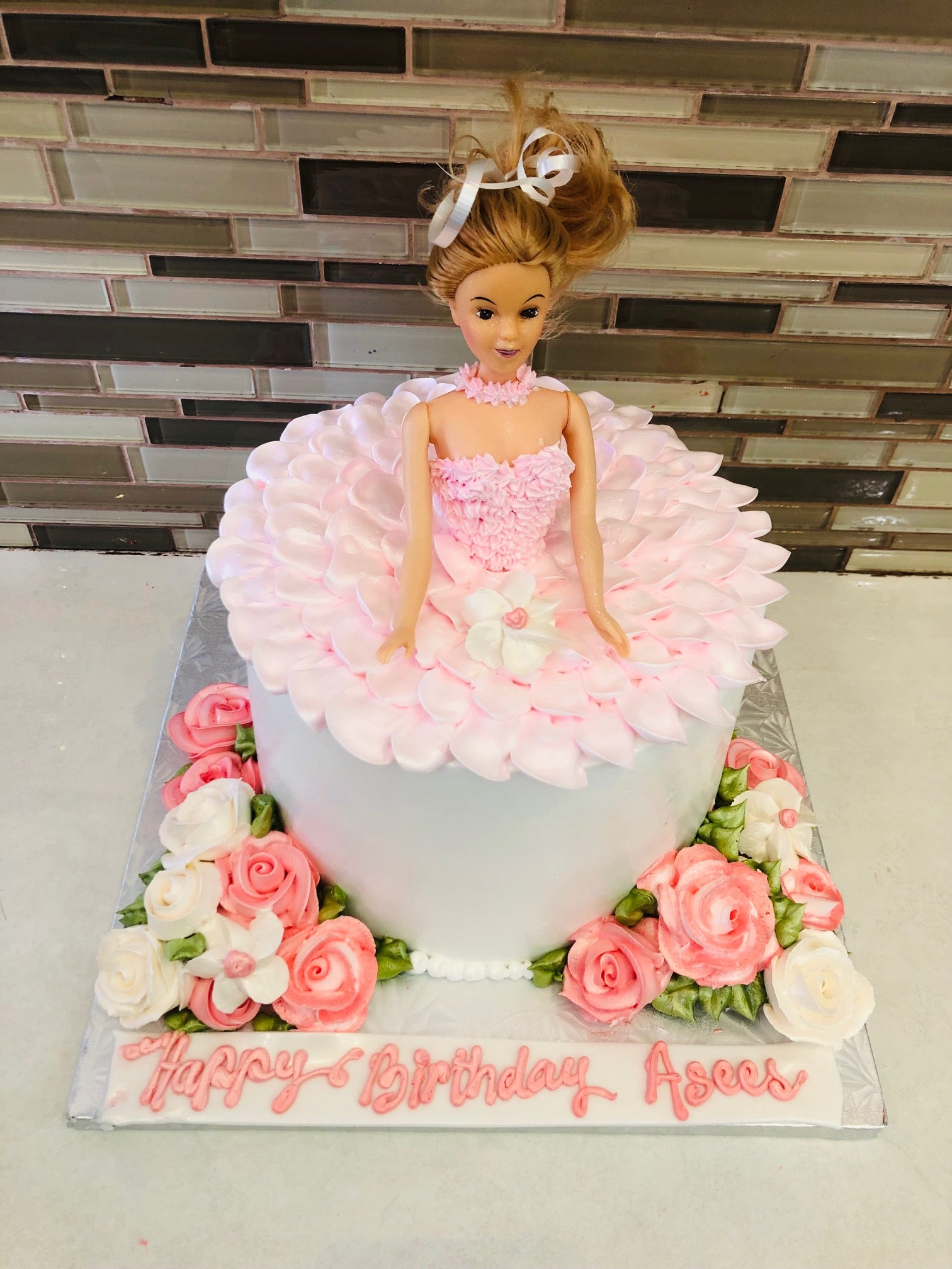 Floral Barbie Cake | Cake Lounge