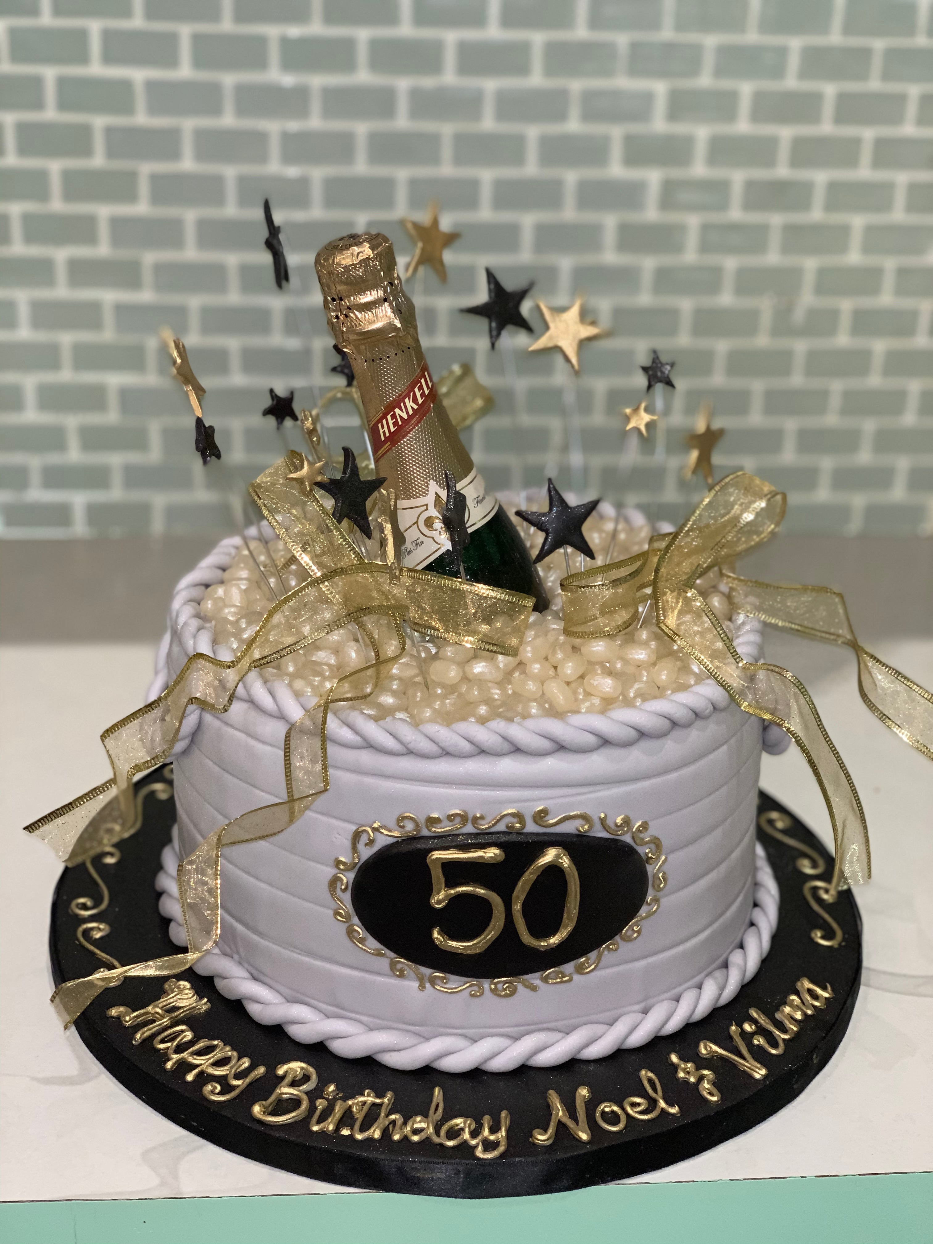 50 Years Cake Topper - 50th Birthday or Anniversary Cake Topper