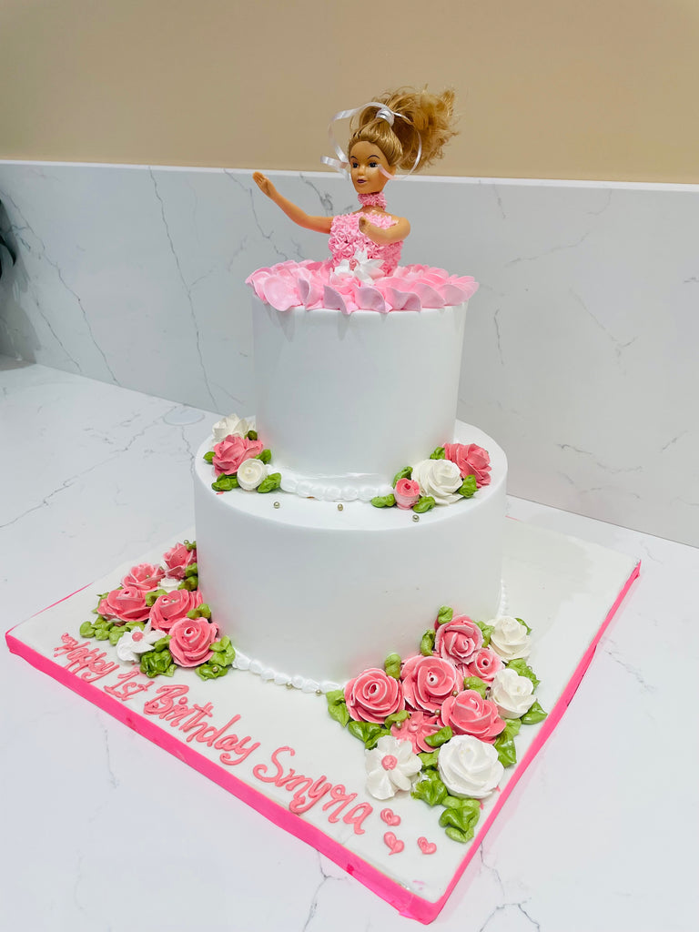 💖💖💖 Cake Barbie for cute Seedra💖💖💖 #cake #birthday #girl #barbie  #barbiecake #reel
