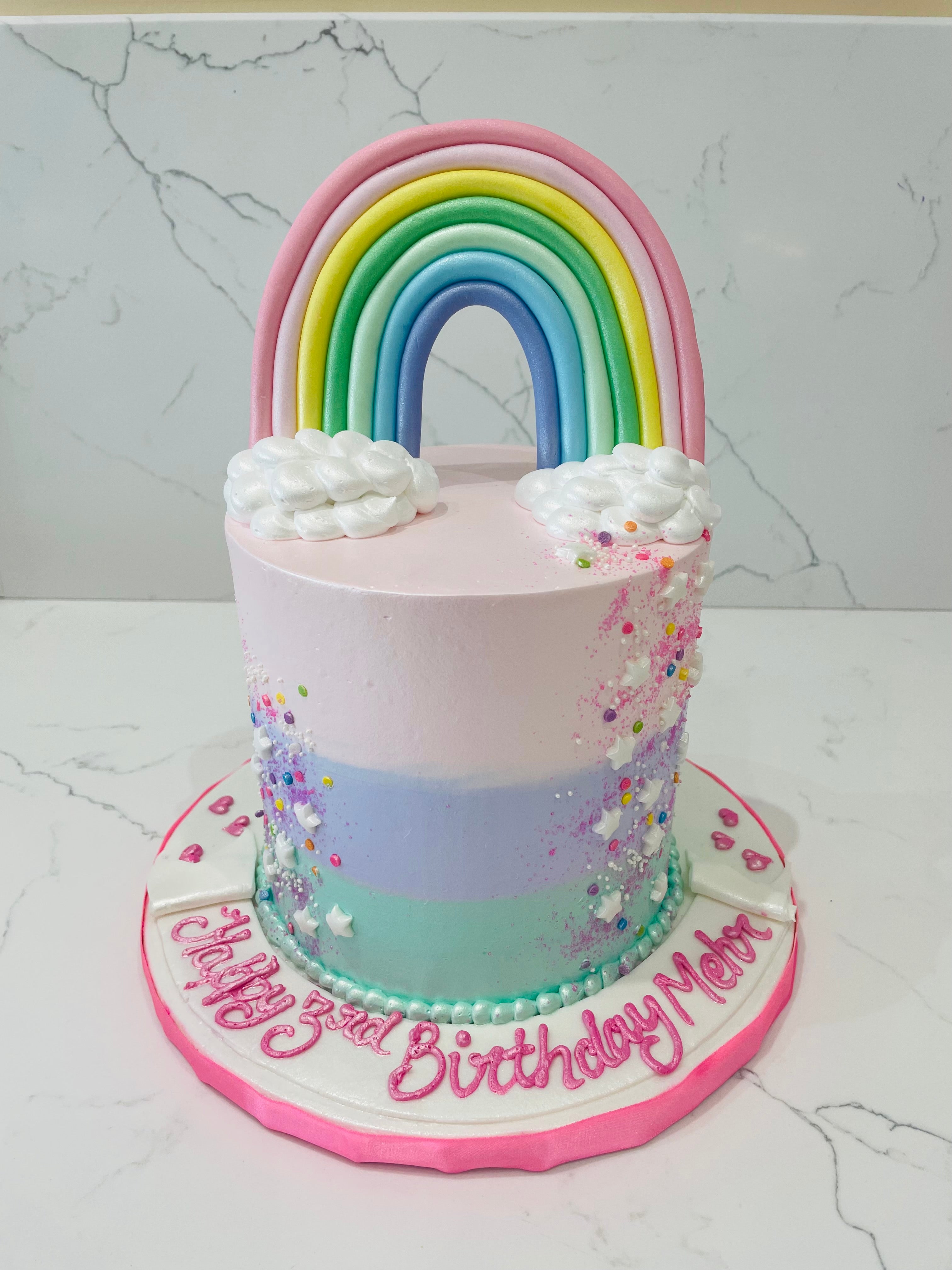 unicorn cake rainbow cake, Food & Drinks, Homemade Bakes on Carousell