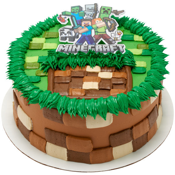 Bolo Minecraft - chantilly- Karine Cakes. 